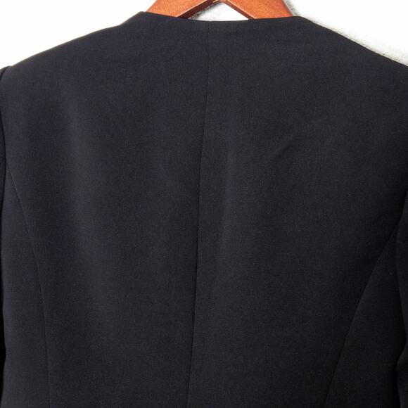 XXI Women’s Blazer Y2K Partycore Night Out Black Sequin Trim Cropped Jacket Sz S - Picture 9 of 12